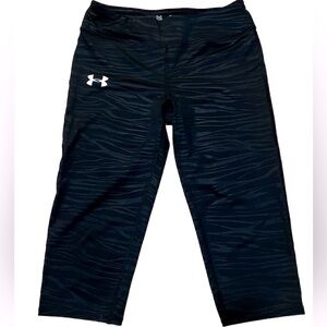 Under Armour Black Zebra Print Crop Leggings 🦓 Sz YLG